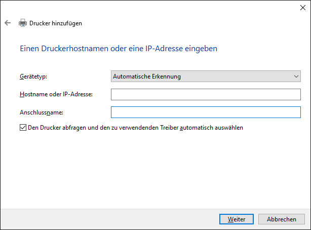 Drucker Adresse