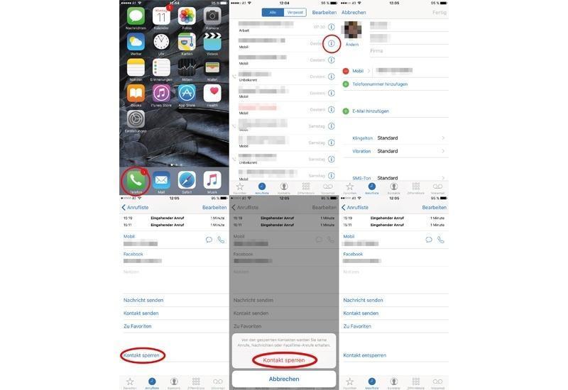 Wie man einen Anrufer kostenfrei sperren kann ios