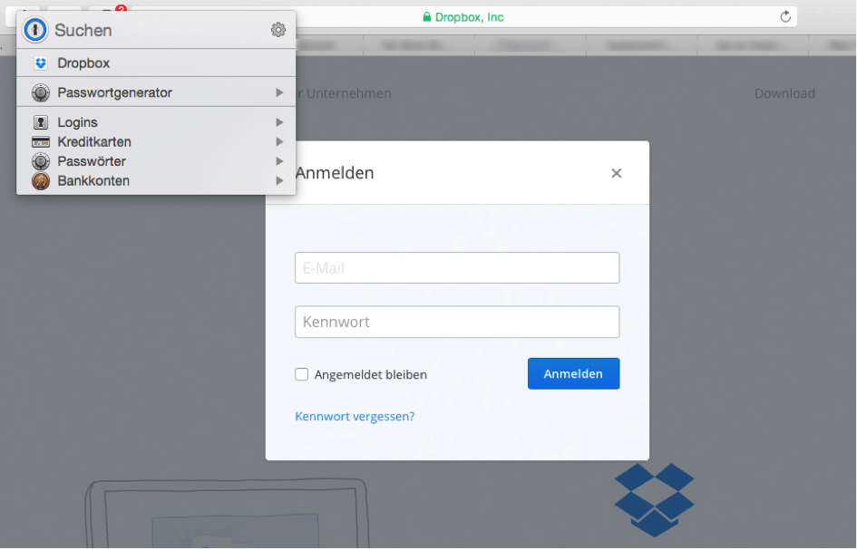 1Password Dropbox