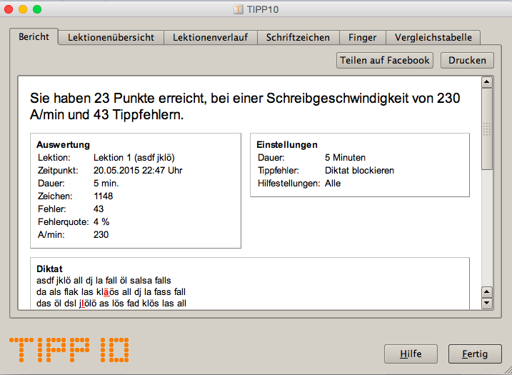 10 Fingersystem Auswertung Lektion1 Sebastian